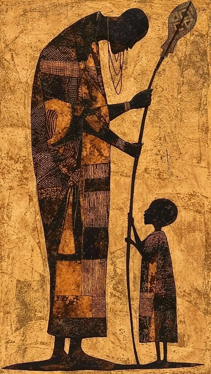 Contemporary African art piece
