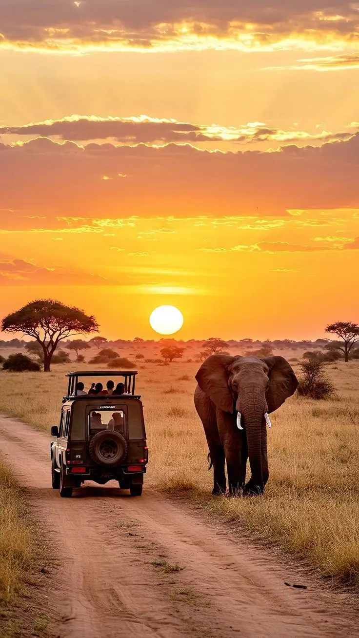 Serene Kenyan landscape at sunset for Hazina Nomads