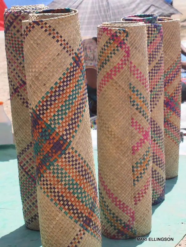 Hand-loomed coastal kikoi textile in rich stripes