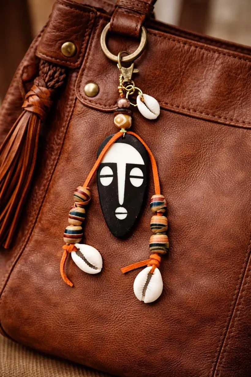 Unique African bag with beadwork design