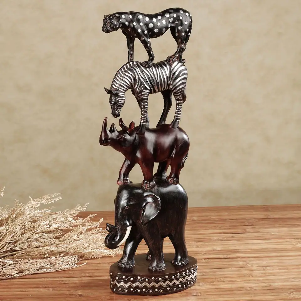 Soapstone carving of Kenya's Big Five animals